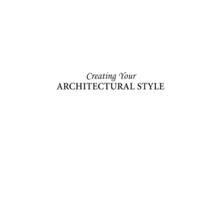 Cover image: Creating Your Architectural Style 9781589807198