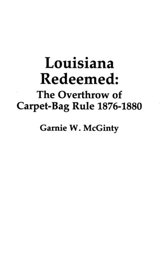 表紙画像: Louisiana Redeemed 9781565546141