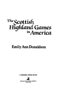 Imagen de portada: The Scottish Highland Games in America 9781565545601