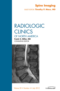 Cover image: Spine Imaging, An Issue of Radiologic Clinics of North America 9781455739288