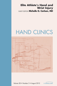 Imagen de portada: Elite Athlete's Hand and Wrist Injury, An Issue of Hand Clinics 9781455738700