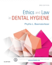 Cover image: Ethics and Law in Dental Hygiene 3rd edition 9781455745463