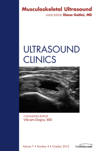 Cover image: Musculoskeletal Ultrasound, An Issue of Ultrasound Clinics 9781455739479