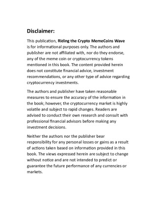 Imagen de portada: Riding the Crypto MemeCoins Wave 9781456648527