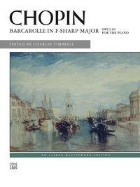 Cover image: Barcarolle in F-Sharp Major, Op. 60: For Piano 1st edition 9780739050231
