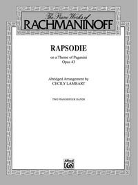 Cover image: Rhapsody, Op. 43, on a Theme by Paganini (Abridged Arrangement): Advanced Piano Duo (2 Pianos, 4 Hands) 1st edition 9780769262840