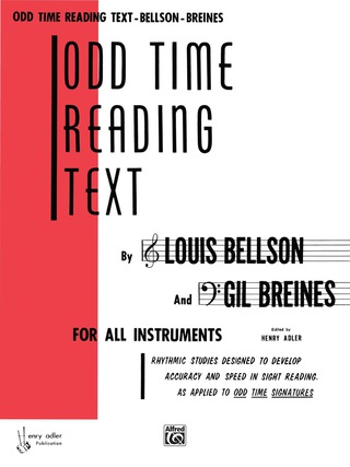 Cover image: Odd Time Reading Text: For All Instruments 1st edition 9780769233727