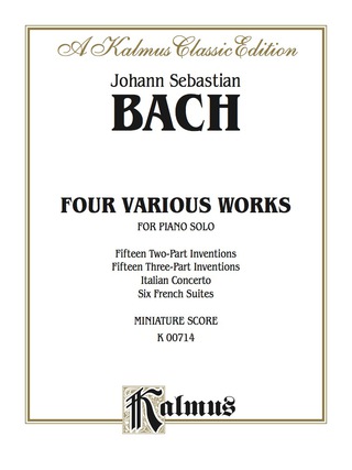 Cover image: Two- and Three-Part Inventions, French Suites and Italian Concerto: For Piano 1st edition 9780769235448
