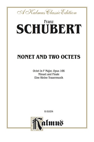 Cover image: Minuet and Finale for Winds; Eine Kleine Trauermusik for Winds; Octet, Opus 166 for Winds and Strings: Mixed Instruments - Miscellaneous Ensemble (Miniature Score) 1st edition 9780769269269