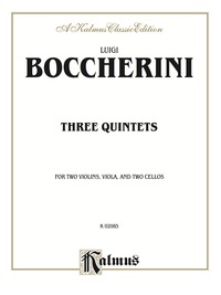 Cover image: Three Quintets: For Two Violins, Viola, and Two Cellos 1st edition 9780769290300