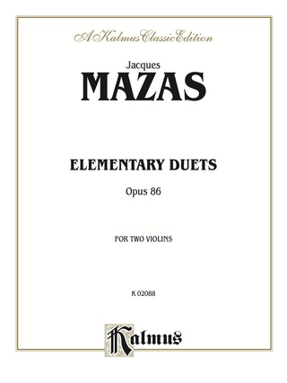 Cover image: Elementary Duets, Op. 86: For Two Violins 1st edition 9780769294568