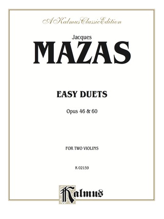 Cover image: Easy Duets, Opus 46 and 60: For Two Violins 1st edition 9780757979408