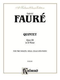 Cover image: Quintet in D Minor, Op. 89: String Quintet 1st edition 9780757982149