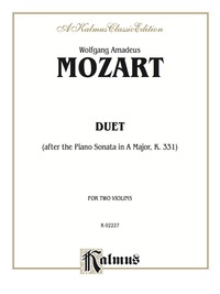 Cover image: Duet (after the Piano Sonata in A Major, K. 331): For Two Violins 1st edition 9780757911309