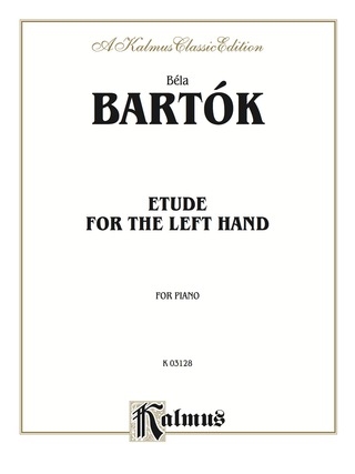 Cover image: Etude for Left Hand: For Piano Solo 1st edition 9780757977671