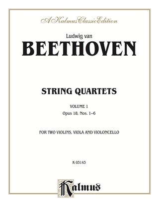 Cover image: String Quartets, Volume I, Opus 18, Nos. 1-6: For Two Violins, Viola and Violoncello 1st edition 9780769278964