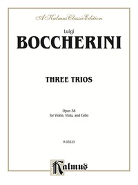 Cover image: Three Trios, Opus 38 : For Violin, Viola and Cello 1st edition 9780757928161
