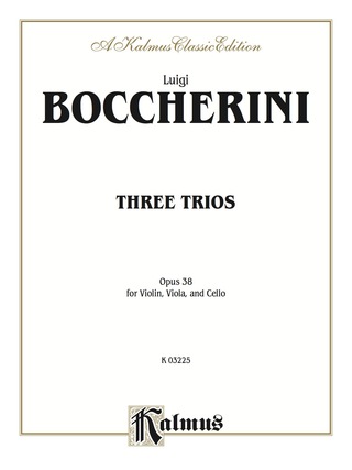 Cover image: Three Trios, Opus 38 : For Violin, Viola and Cello 1st edition 9780757928161