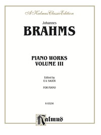 Cover image: Piano Works, Volume III (2 Concertos, Paganini Variations & Waltzes) 1st edition 9780769267524