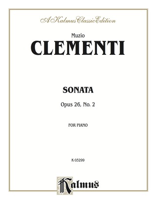 Cover image: Sonata, Opus 26/2: For Piano Solo 1st edition 9780757977923