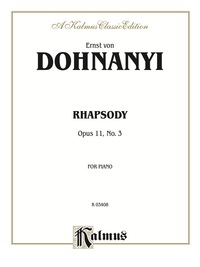 Cover image: Rhapsody, Opus 11, No. 3: For Advanced Piano Solo 1st edition 9780711977730