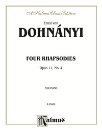 Cover image: Rhapsody, Opus 11, No. 4: For Advanced Piano Solo 1st edition 9780757982699