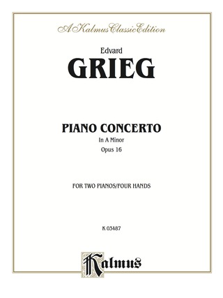Cover image: Piano Concerto in A Minor, Op. 16: Advanced Piano Duo (2 Pianos, 4 Hands) 1st edition 9780769240299