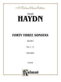 Cover image: Forty Three Sonatas, Volume I (Nos. 1-11): For Piano 1st edition 9780769249858