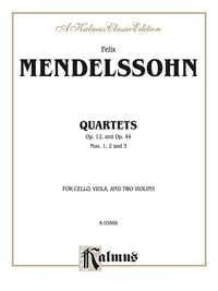 Cover image: String Quartets, Opus 12; Opus 44, Nos. 1, 2 & 3: For Two Violins, Viola and Cello 1st edition 9780769261829