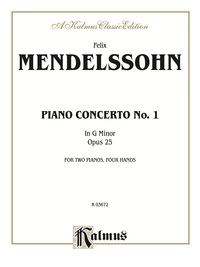 Cover image: Piano Concerto No. 1 in G Minor, Op. 25: For Advanced Piano Duet (2 Pianos, 4 Hands) 1st edition 9780769240305