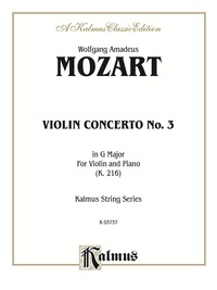 Cover image: Violin Concerto No. 3 in G Major, K. 216: Violin Solo with Piano 1st edition 9780769282565