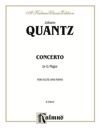 Cover image: Concerto in G Major: For Flute and Piano 1st edition 9780769296548