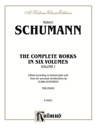 Cover image: Complete Works, Volume I: For Piano 1st edition 9780769230078