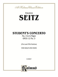 Cover image: Student's Concerto No. III in G Minor, Opus 12: For Violin and Piano 1st edition 9780769270180
