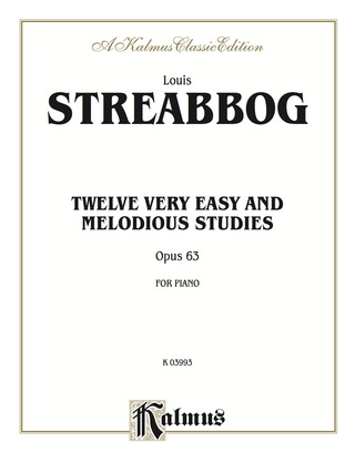 Cover image: Twelve Very Easy and Melodious Studies, Opus 63: For Piano 1st edition 9780769293905