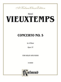 Cover image: Violin Concerto No. 5: For Violin and Piano 1st edition 9780757939020