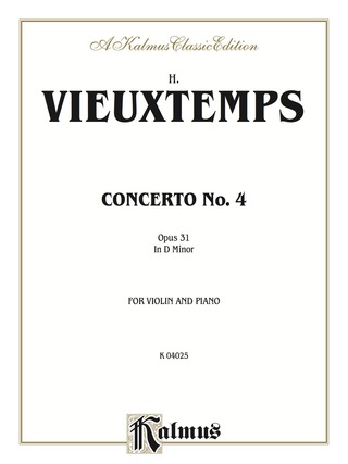 Cover image: Violin Concerto No. 4, Op. 31: String - Violin and Piano 1st edition 9780757905469
