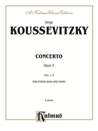 Cover image: Concerto, Opus 3 Nos. 1-3: For String Bass and Piano 1st edition 9780757981845