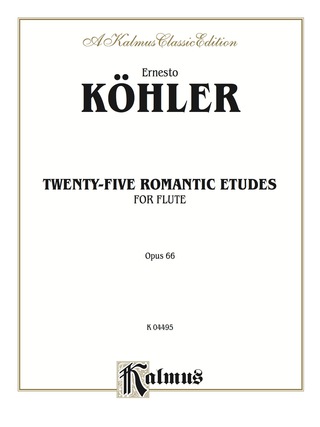Cover image: Twenty-five Romantic Etudes, Op. 66: For Flute 1st edition 9780769258324
