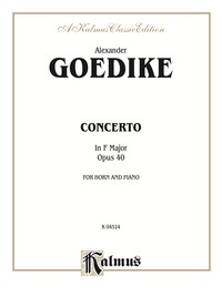 Cover image: Concerto for Horn and Orchestra: For French Horn Solo 1st edition 9780757978319