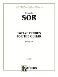 Cover image: Twelve Etudes for the Guitar, Opus 29: Classical Guitar Folio 1st edition 9780769213095