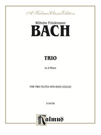 Cover image: Trio in A Minor: For Two Flutes and Bass (Cello) 1st edition 9780757922909