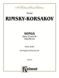 Cover image: Songs, Volume VII (Opus 55, 56): Vocal Score with English and Russian Text 1st edition 9780769297514