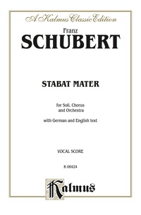 Cover image: Stabat Mater (Klopstock): For STB Solo, SATB divisi Chorus/Choir and Orchestra with German and English Text (Choral Score) 1st edition 9780769245300