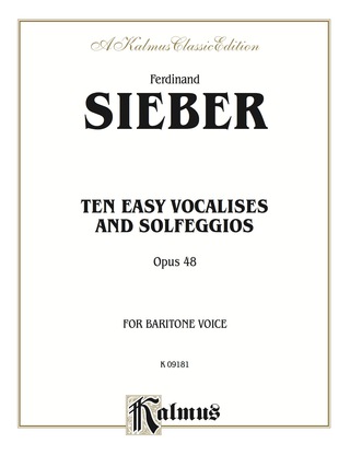 Cover image: Ten Easy Vocalises and Solfeggios (Opus 48): For Baritone Voice 1st edition 9780757903205