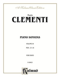 Cover image: Piano Sonatas, Volume III (Nos. 13-18) 1st edition 9780769283401