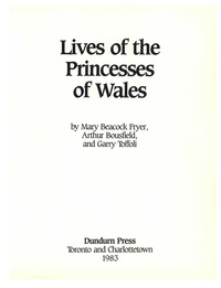 Imagen de portada: Lives of the Princesses of Wales 9780919670686