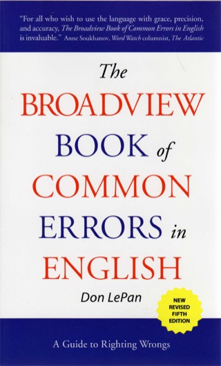 Imagen de portada: The Broadview Book of Common Errors in English 5th edition 9781551115863