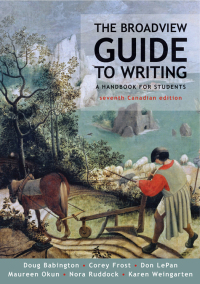 Cover image: The Broadview Guide to Writing – Canadian Edition 7th edition 9781554815401