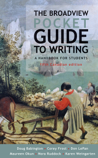 Cover image: The Broadview Pocket Guide to Writing – Fifth Canadian Edition 5th edition 9781554815425